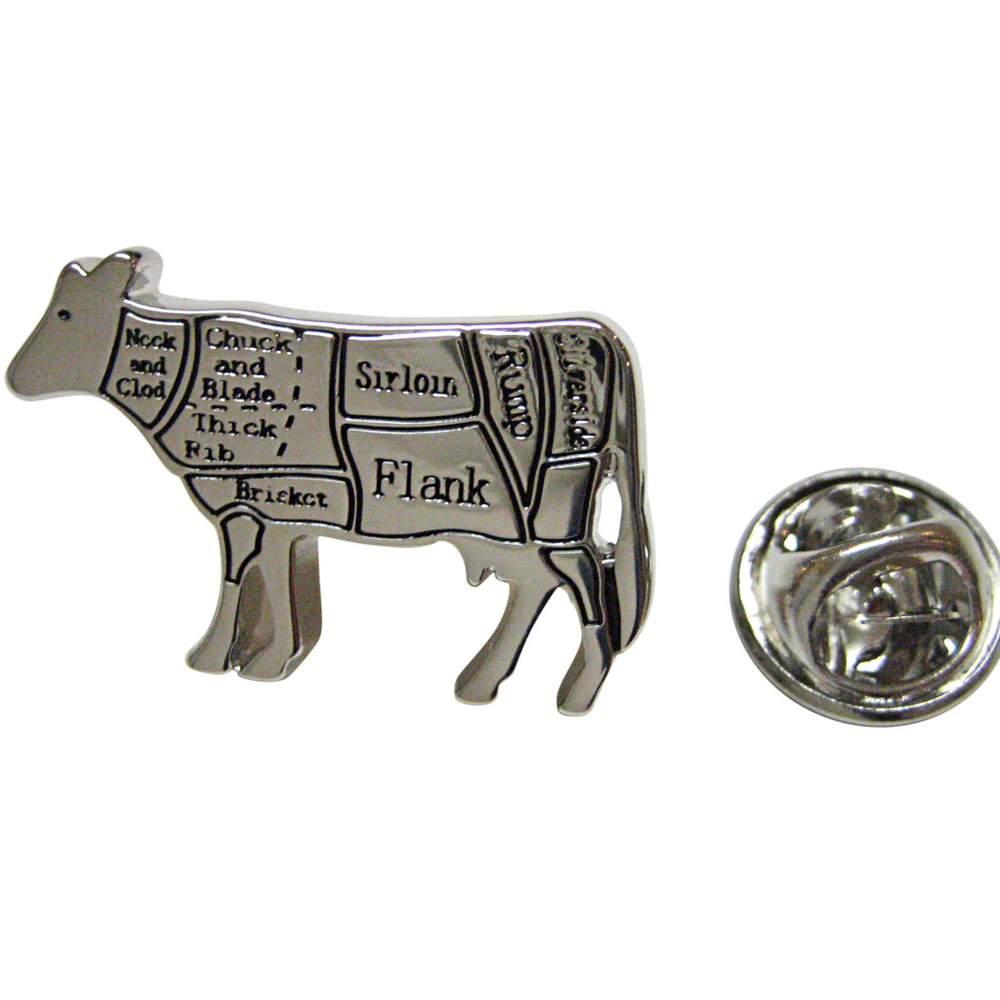 Beef Butchers Cut Lapel Pin